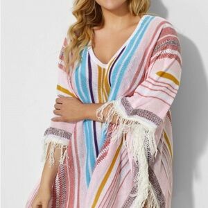 Striped Sleeveless Swim cover up NWT